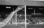 Celtic goalkeeper Pat Bonner stretches but can't stop John Robertson's goal with ten minutes left of a Hearts v Celtic football match at Tynecastle in February 1987
