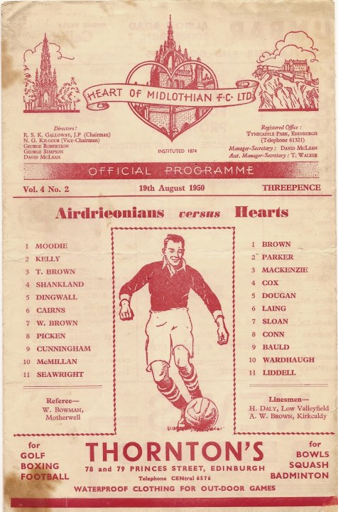 1950081901 Airdrieonians 3-2 Tynecastle