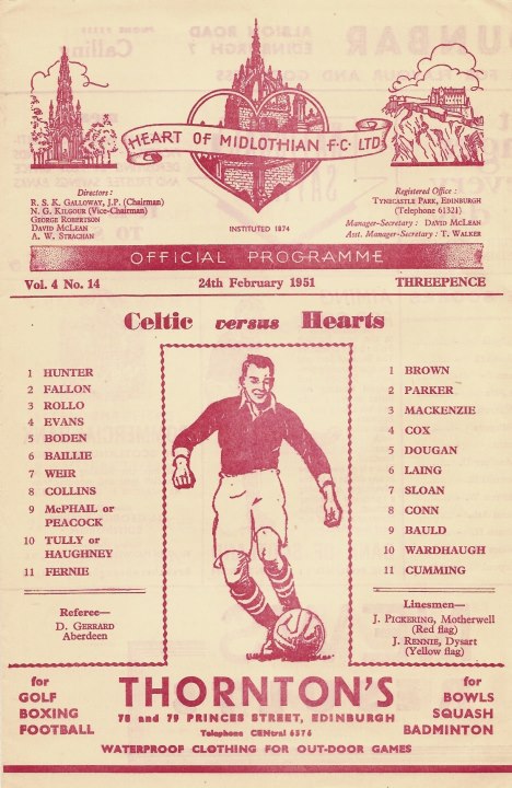 1951022401 Celtic 1-2 Tynecastle