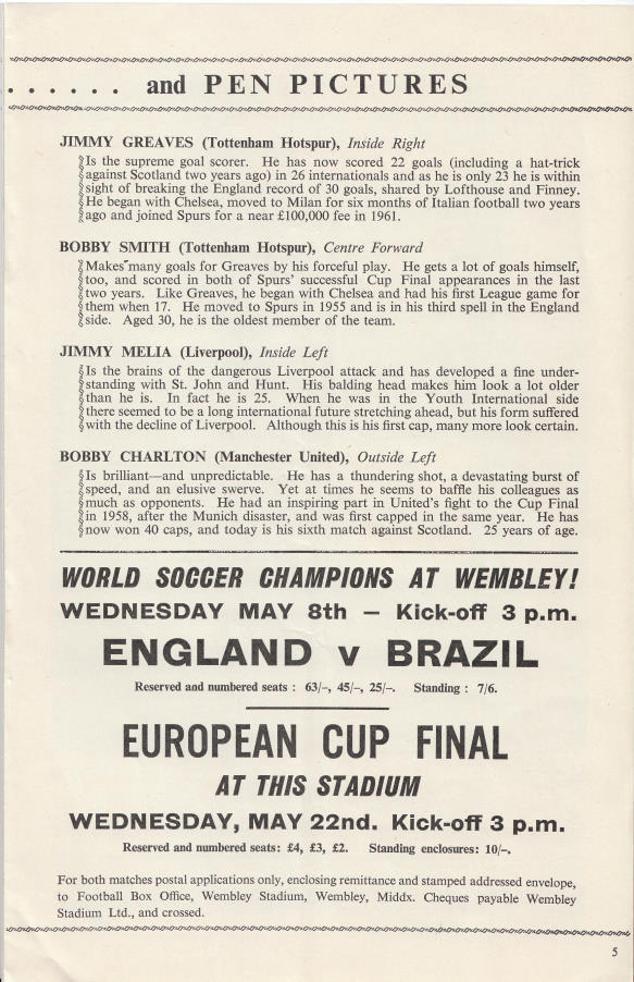 1963040605 England 2-1 Wembley Stadium