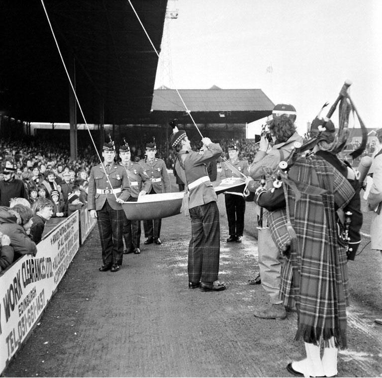 Hearts Centenary flag raised