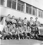 Real Zaragoza football team teken outside Tynecastle