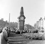 remembrance service at the Hearts War Memorial