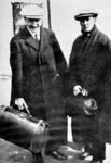 1907 Charles Thomson and Bobby Walker off to play for Scotland against England