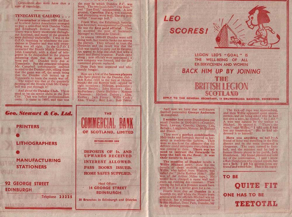 1949030505 Dundee 2-4 Tynecastle