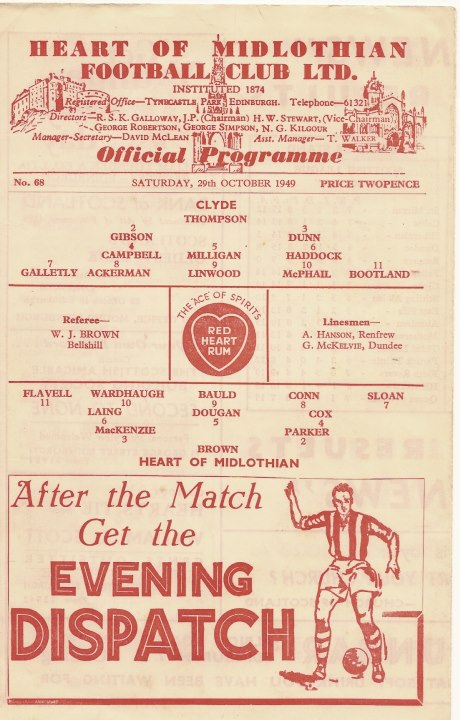 1949102901 Clyde 6-2 Tynecastle