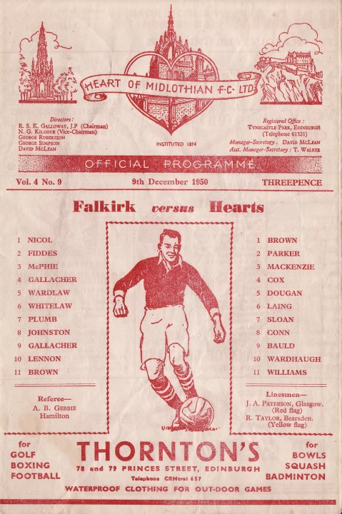 1950120901 Falkirk 4-2 Tynecastle