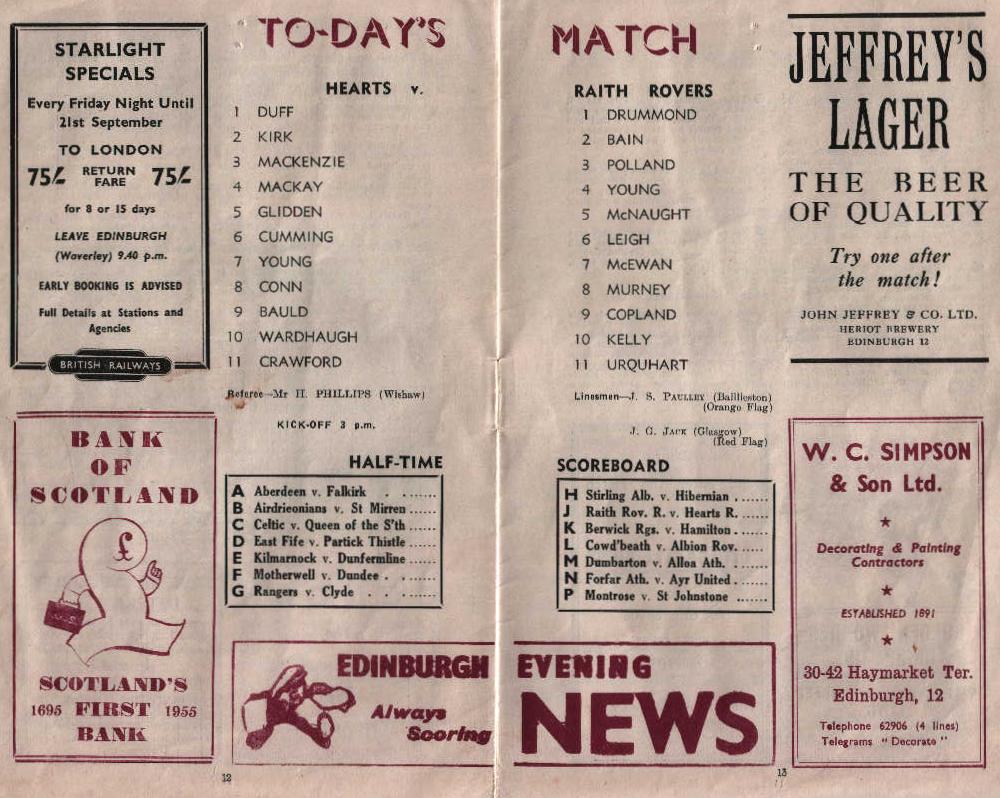 1956042805 Raith Rovers 7-2 Tynecastle