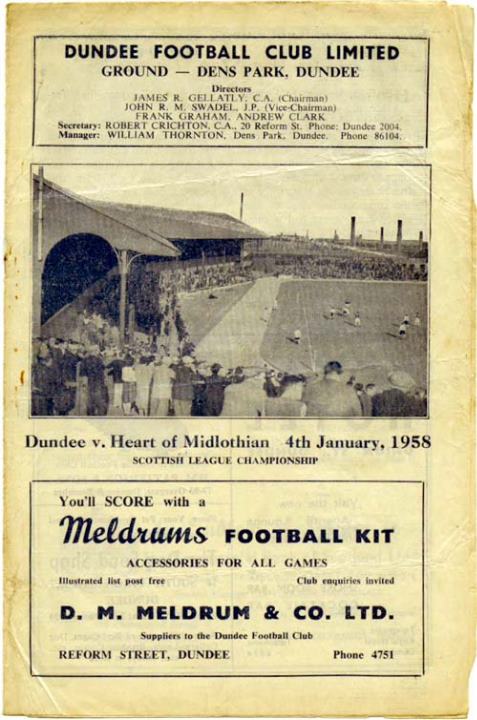 1958010401 Dundee 5-0 Dens Park