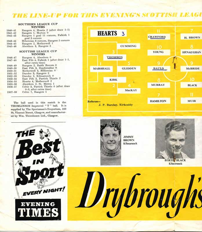 1958100104 Kilmarnock 3-0 Easter Road