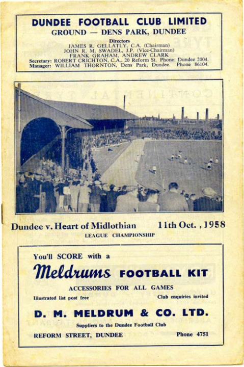 1958101101 Dundee 3-3 Dens Park