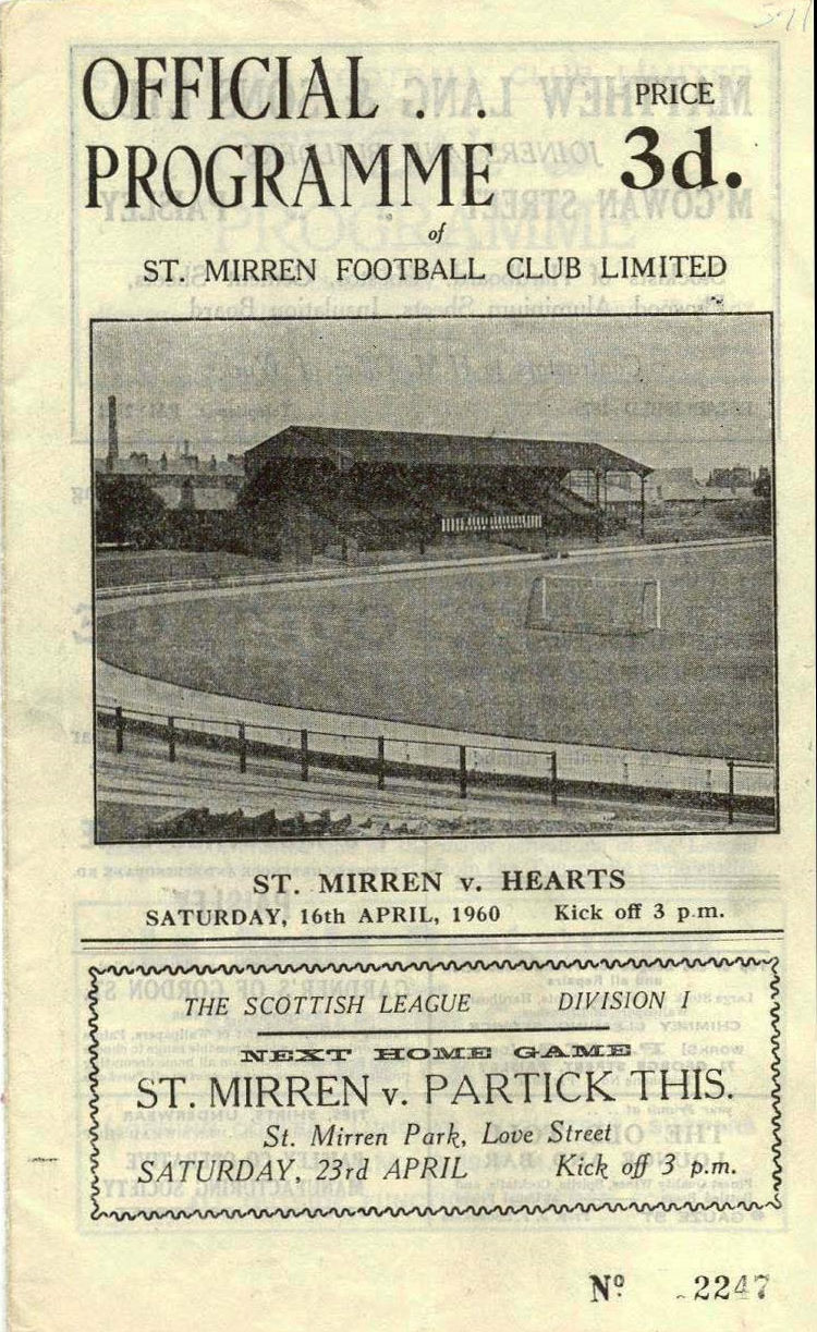 1960041603 St Mirren 4-4 Love Street