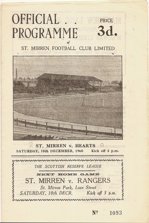 1960121001 St Mirren 0-2 Love Street