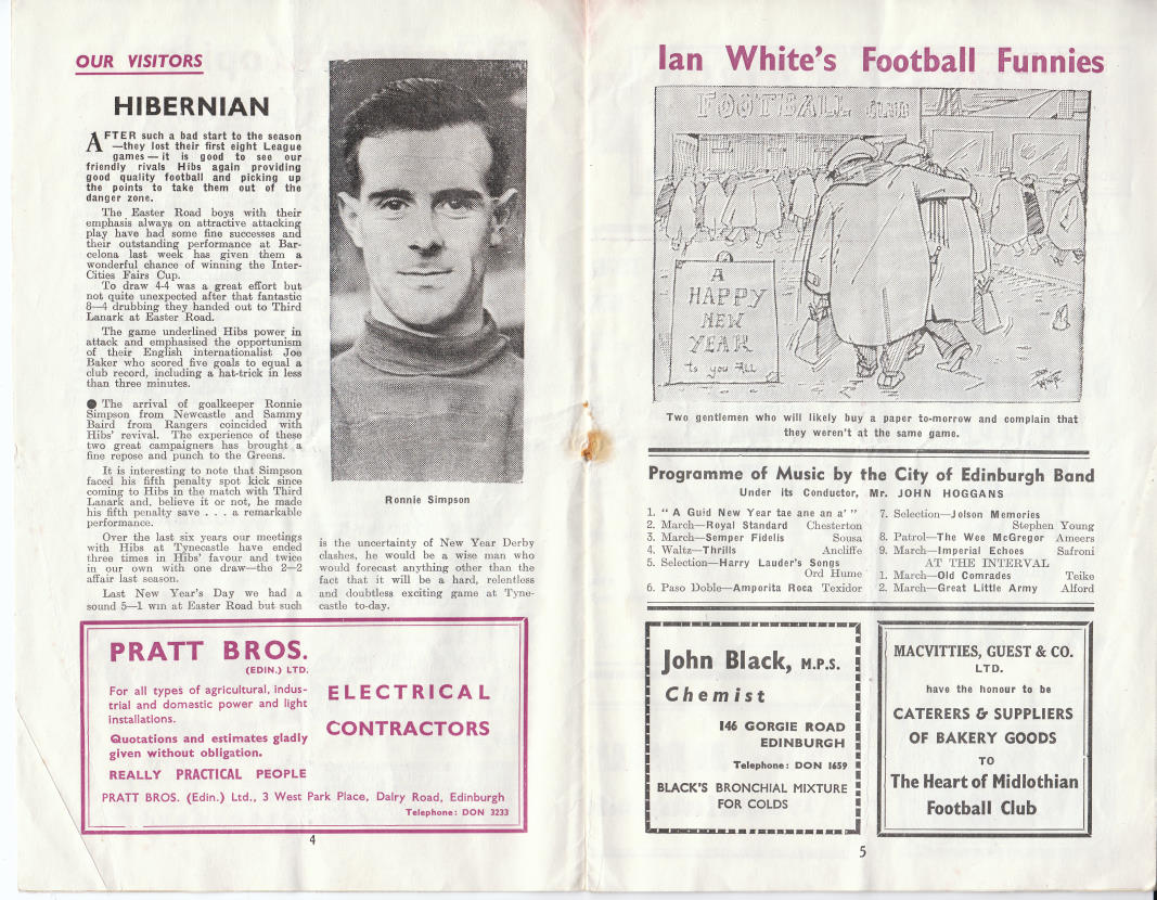 1961010203 Hibernian 1-2 Tynecastle