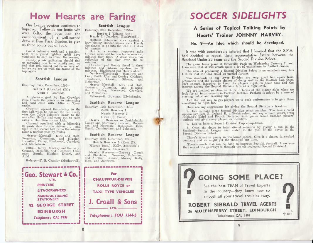 1961010205 Hibernian 1-2 Tynecastle