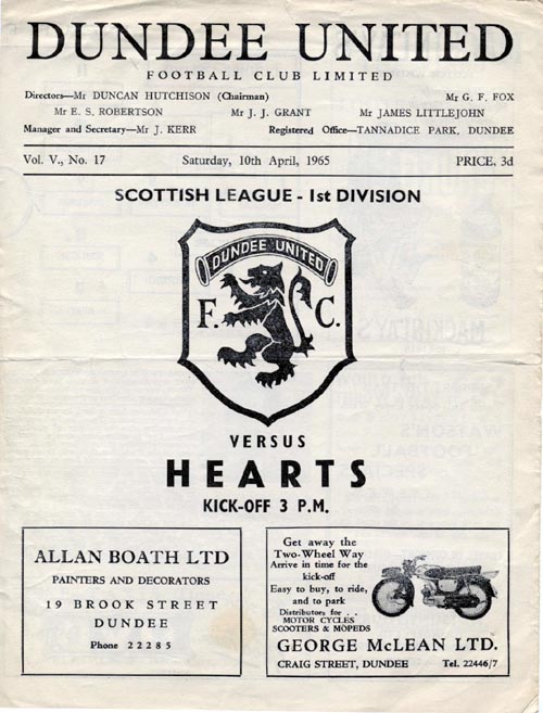 1965041001 Dundee United 1-1 Tannadice Park