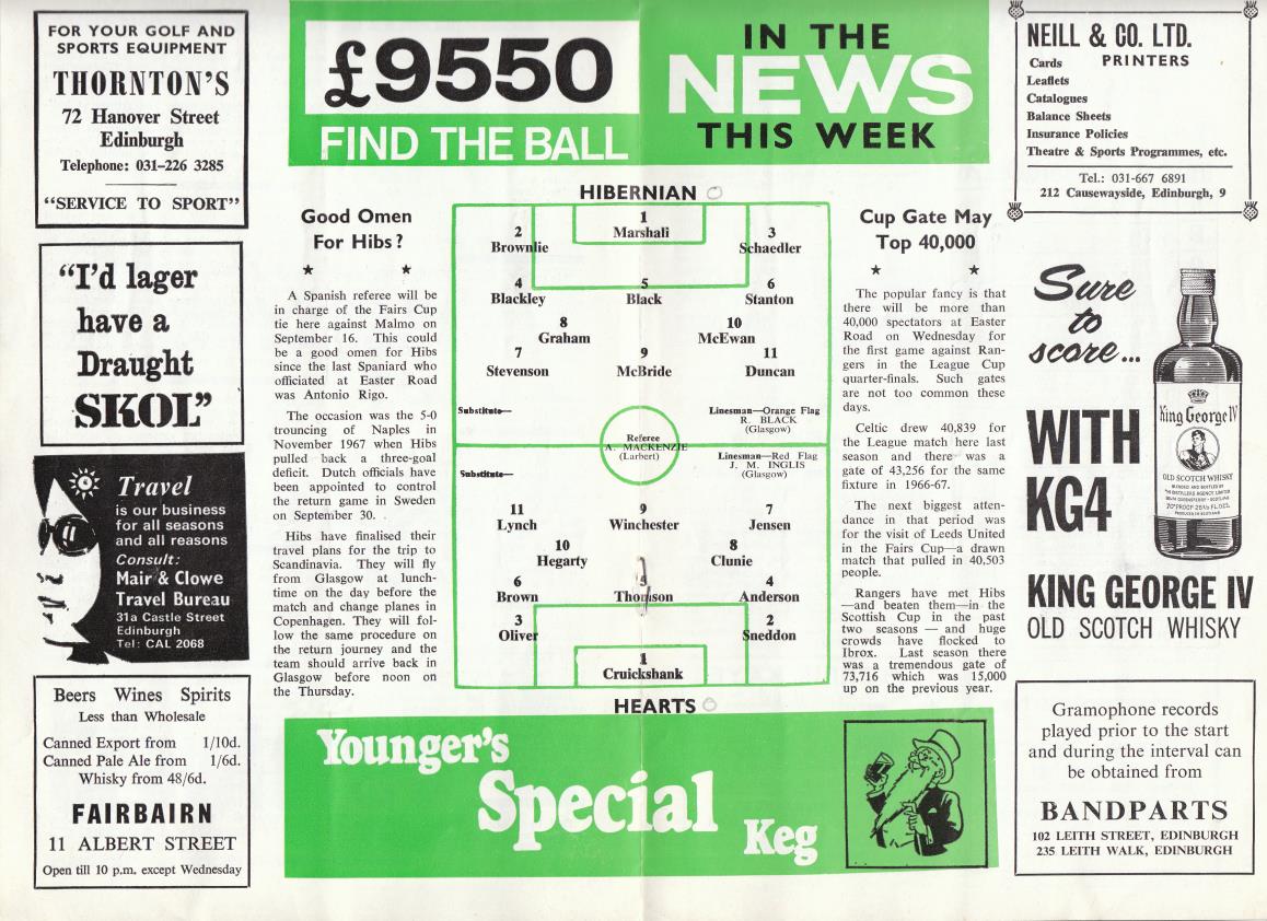 1970090504 Hibernian 0-0 Easter Road