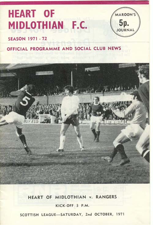 1971100202 Rangers 2-1 Tynecastle