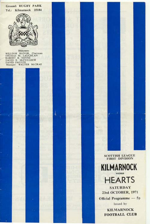 1971102301 Kilmarnock 2-2 Rugby Park