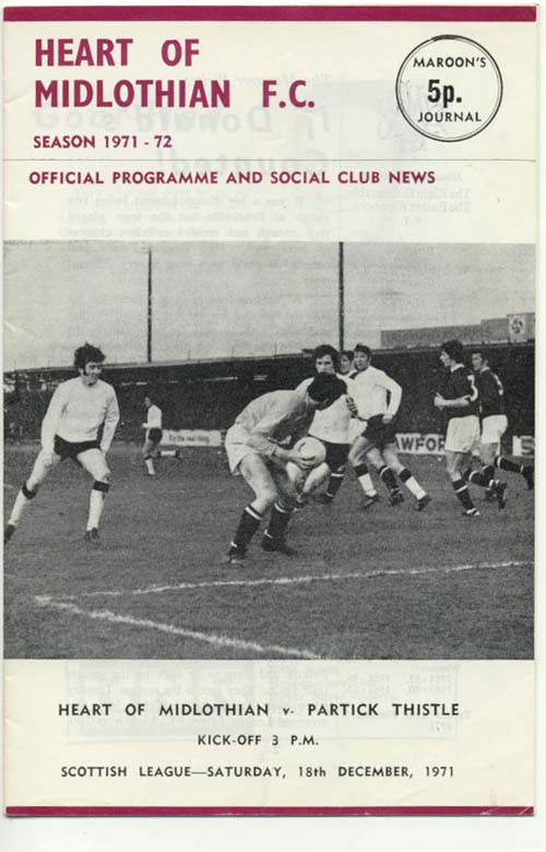 1971121801 Partick Thistle 0-0 Tynecastle