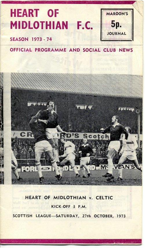 1973102701 Celtic 1-3 Tynecastle