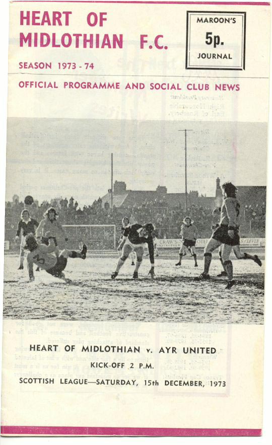 1973121501 Ayr United 0-1 Tynecastle