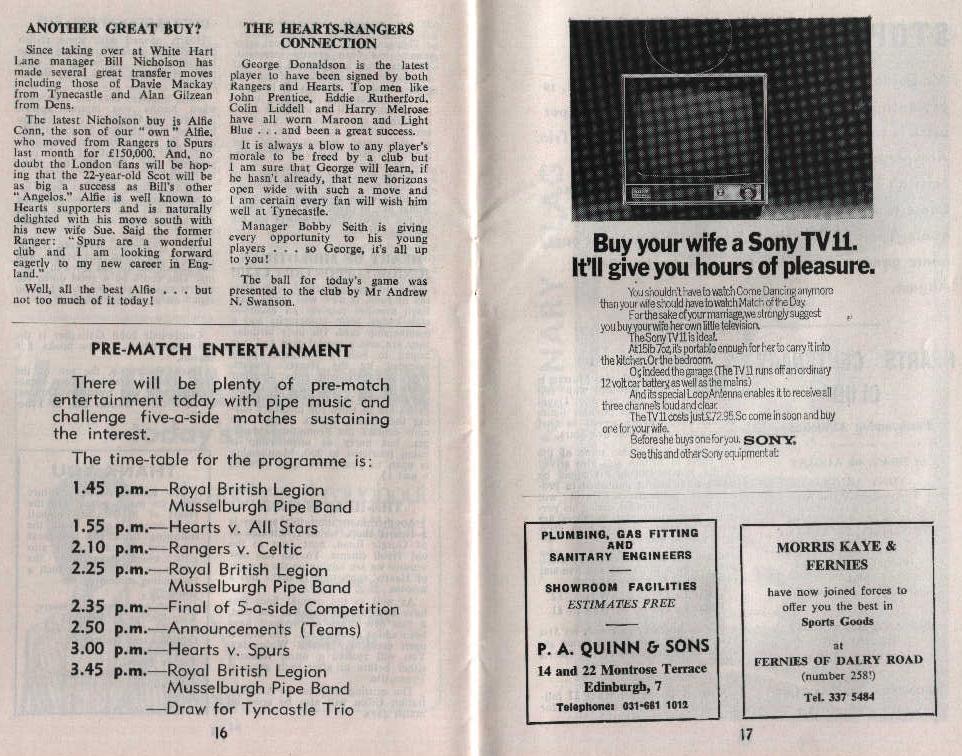 1974080311 Tottenham Hotspur 1-1 Tynecastle