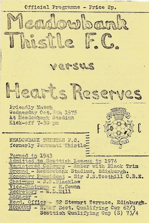 1975100801 Reserves vs Meadowbank