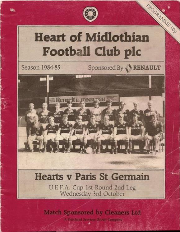 1984100301 Paris St Germain 2-2 Tynecastle