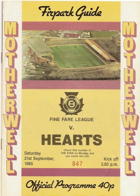 1985092101 Motherwell 1-2 Fir Park