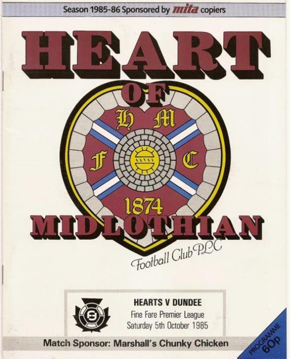 1985100501 Dundee 1-1 Tynecastle