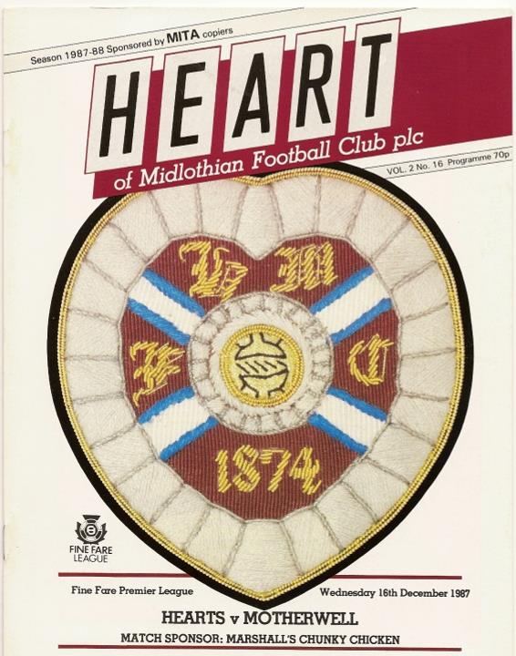 1987121601 Motherwell 1-1 Tynecastle