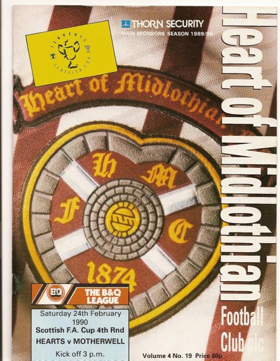 1990022401 Motherwell 4-0 Tynecastle