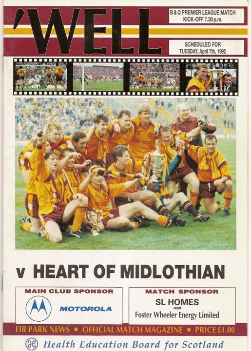 1992040701 Motherwell 1-0 Fir Park