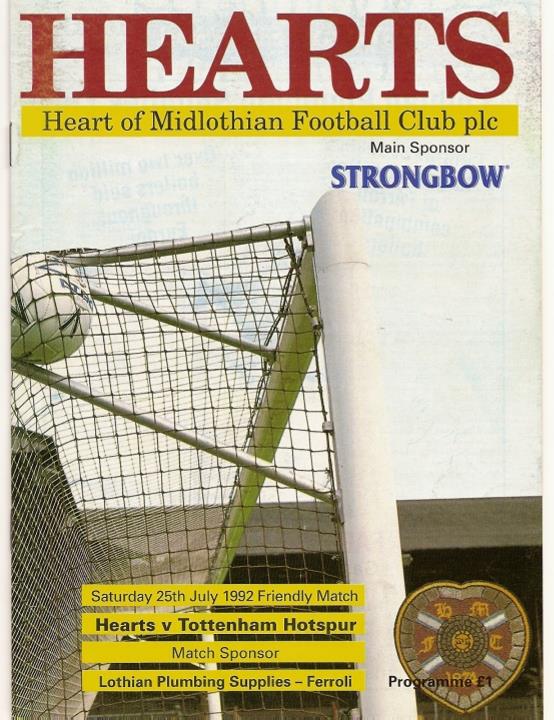 1992072501 Tottenham Hotspur 1-2 Tynecastle