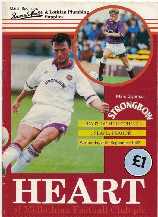 1992093001 Slavia Prague 4-2 Tynecastle