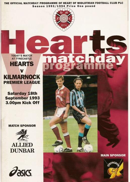 1993091801 Kilmarnock 0-1 Tynecastle