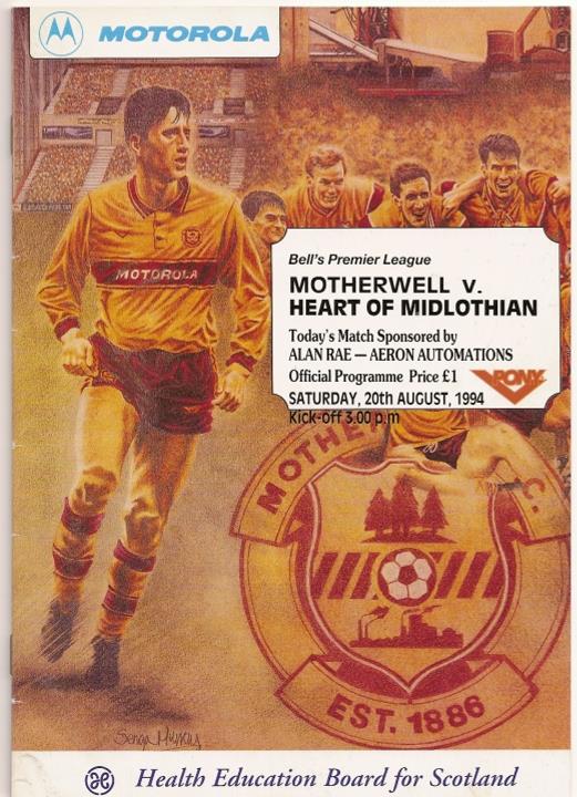 1994082001 Motherwell 1-1 Fir Park