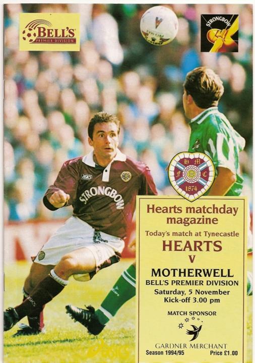 1994110501 Motherwell 1-2 Tynecastle