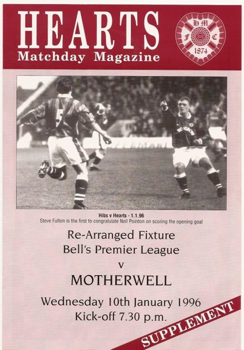 1996011001 Motherwell 4-0 Tynecastle