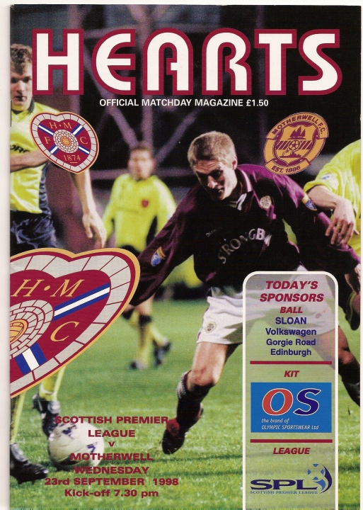 1998092301 Motherwell 3-0 Tynecastle