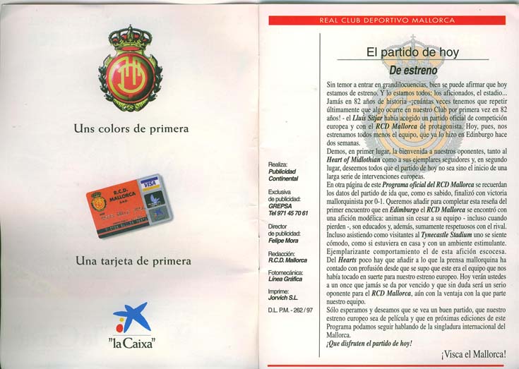 1998100102 Real Mallorca 1-1 A