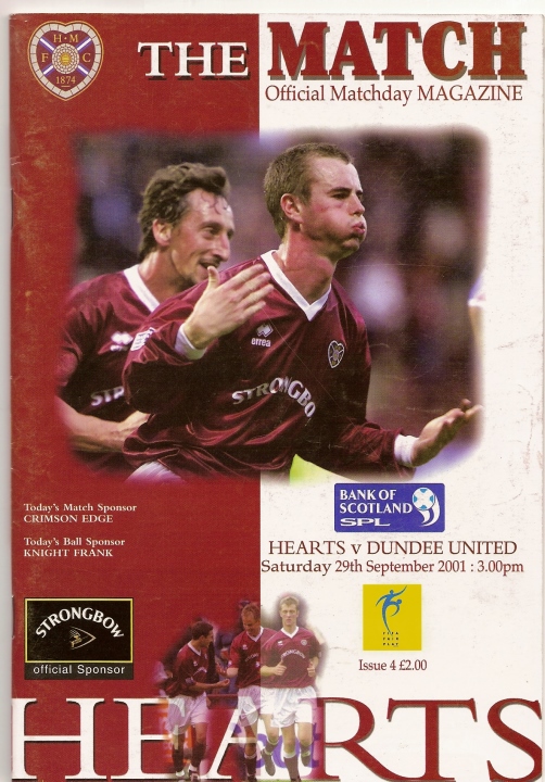 2001092901 Dundee United 1-2 Tynecastle