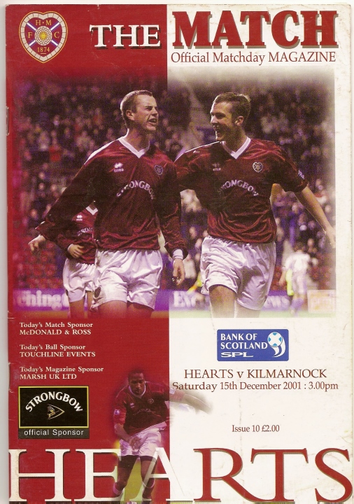 2001121501 Kilmarnock 2-0 Tynecastle