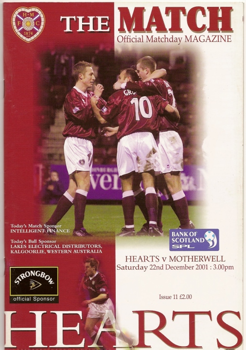 2001122201 Motherwell 3-1 Tynecastle