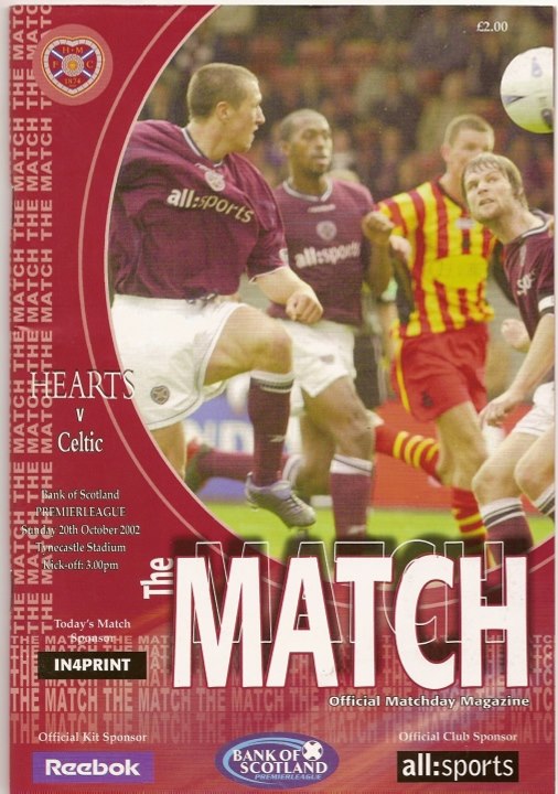 2002102001 Celtic 1-4 Tynecastle