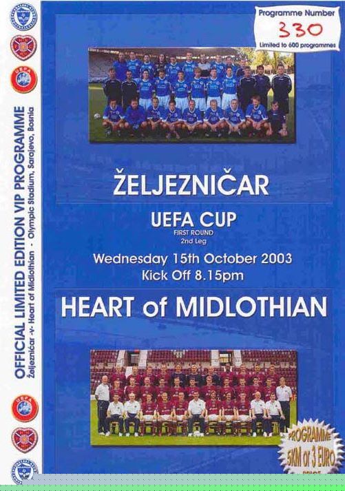 2003101501 Zeljeznicar Sarajevo 0-0 A