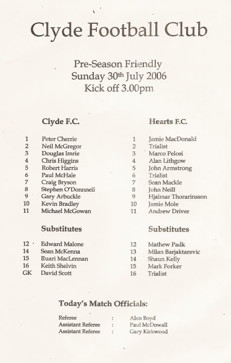 2006073001 Clyde vs Hearts XI