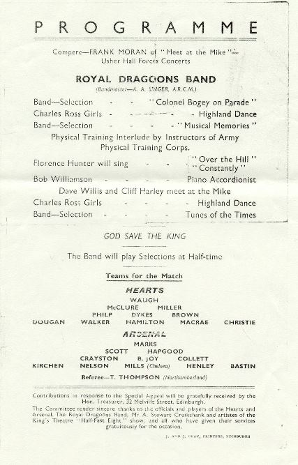 1941080202 Arsenal 0-1 Tynecastle