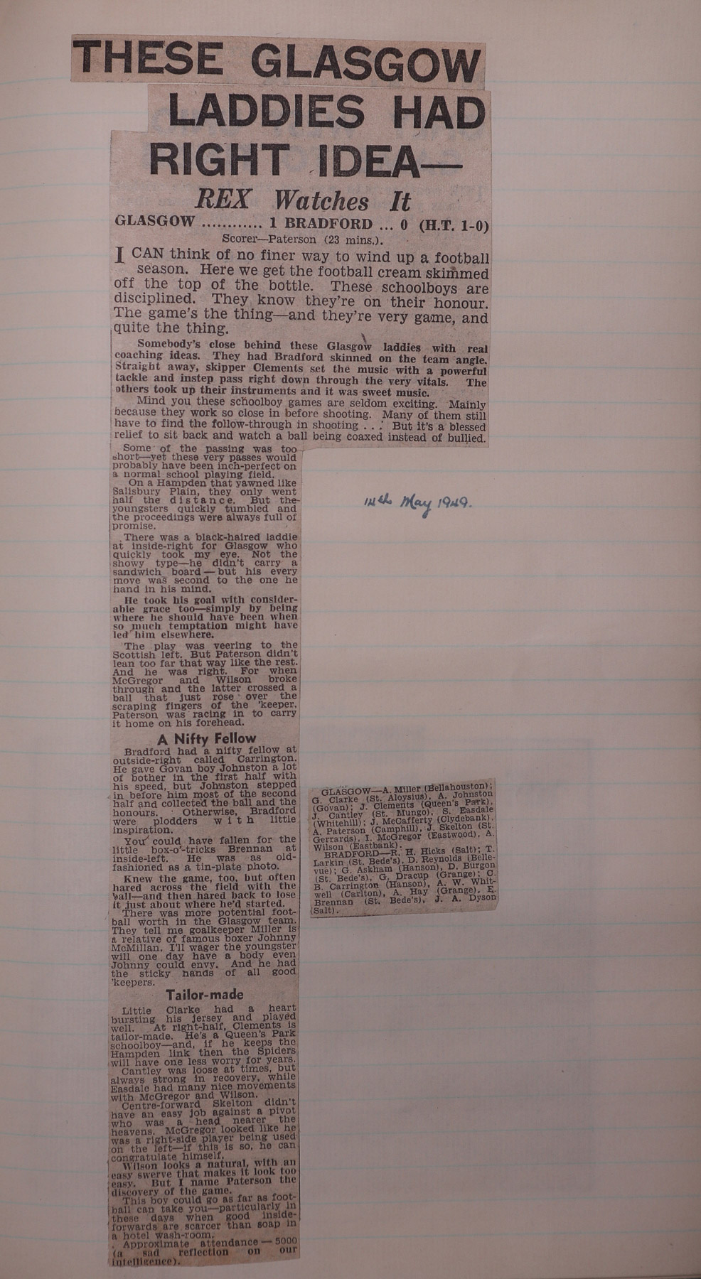 1949-05-14_Glasgow_Schoolboys_1-0_Bradford_Schoolboys_Schoolboys